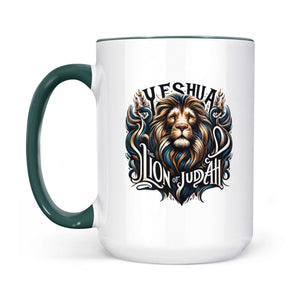 Yeshua Two-Tone Ceramic Faith Mug - front view