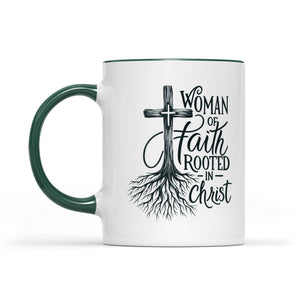 Rooted in Christ Woman of Faith Two-Tone Ceramic Two-Tone Ceramic Faith Mug - front view