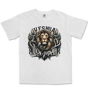 Yeshua Lion of Judah Comfort Colors Heavyweight Tee - front view