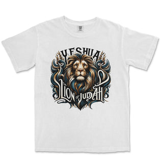 Yeshua Lion of Judah Comfort Colors Heavyweight Tee - front view