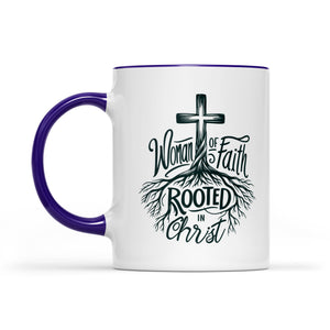 Woman of Faith Rooted in Christ Two-Tone Two-Tone Ceramic Faith Mug - front view