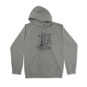Rooted in Christ Women's Faith Premium Christian Hoodie - front view