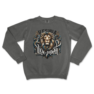 Yeshua Lion of Judah Bold Faith Premium Christian Crewneck - front view
