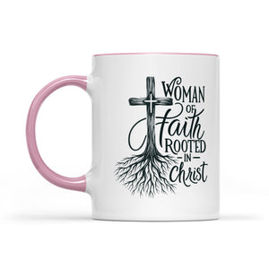 Rooted in Christ Woman of Faith Two-Tone Ceramic Two-Tone Ceramic Faith Mug - front view