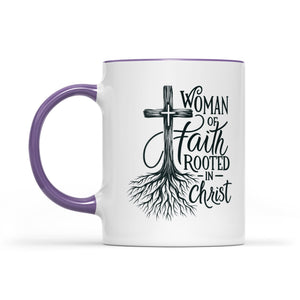 Rooted in Christ Woman of Faith Two-Tone Ceramic Two-Tone Ceramic Faith Mug - front view