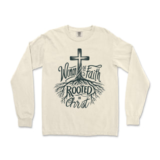 Woman of Faith Rooted in Christ Long Sleeve Long Sleeve T-Shirt - front view