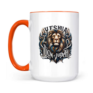 Yeshua Two-Tone Ceramic Faith Mug - front view