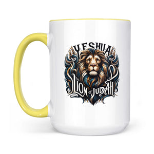 Yeshua Two-Tone Ceramic Faith Mug - front view