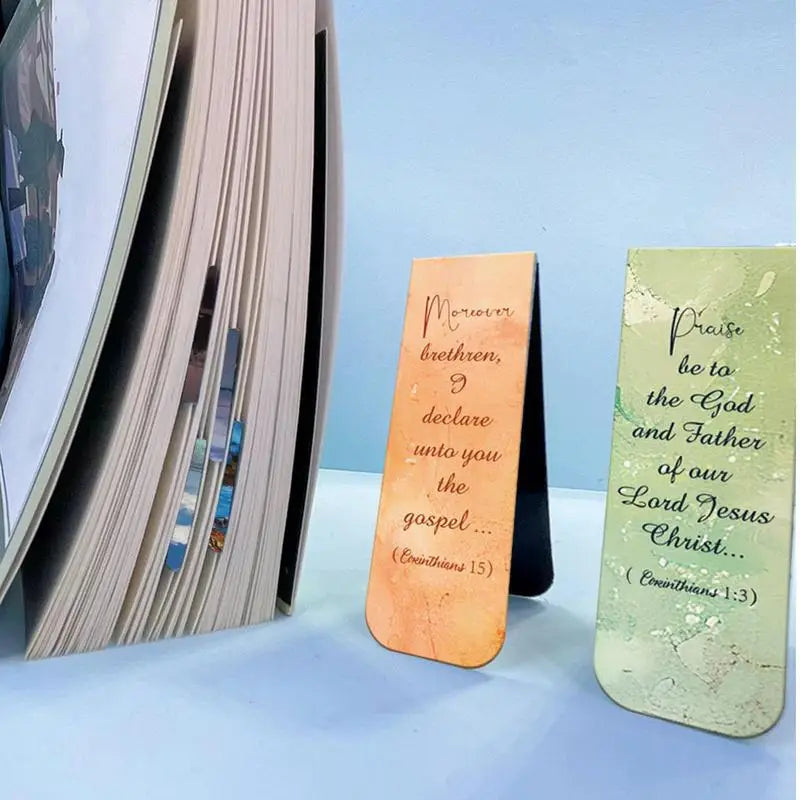 Bible Book Marks Magnetic Bookmarks Bible Bookmark 12X Christian Bookmarks Page Markers Bible Book Markers Scripture Bookmarks