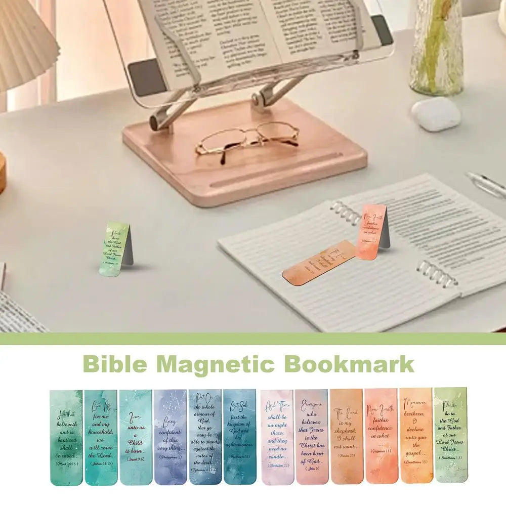 Bible Book Marks Magnetic Bookmarks Bible Bookmark 12X Christian Bookmarks Page Markers Bible Book Markers Scripture Bookmarks