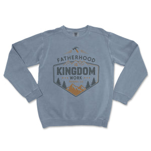 Fatherhood is Kingdom Work Premium Christian Crewneck - front view