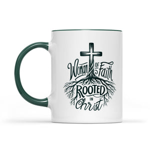 Woman of Faith Rooted in Christ Two-Tone Two-Tone Ceramic Faith Mug - front view