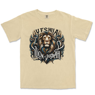 Yeshua Lion of Judah Comfort Colors Heavyweight Tee - front view