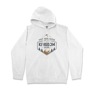 Fatherhood is Kingdom Work Men's Premium Christian Hoodie - front view