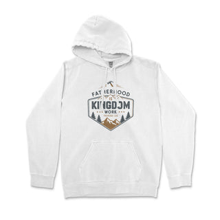 Fatherhood is Kingdom Work Men's Premium Christian Hoodie - front view