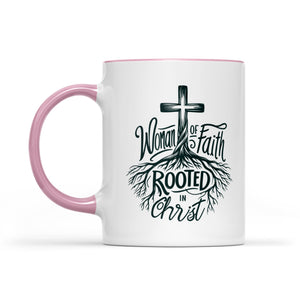 Woman of Faith Rooted in Christ Two-Tone Two-Tone Ceramic Faith Mug - front view