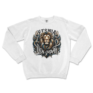 Yeshua Lion of Judah Bold Faith Premium Christian Crewneck - front view