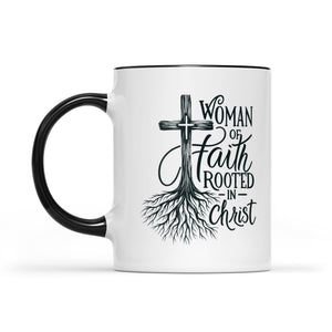 Rooted in Christ Woman of Faith Two-Tone Ceramic Two-Tone Ceramic Faith Mug - front view
