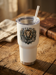 Yeshua The Lion of Judah 30oz Insulated Stainless Steel 30oz Stainless Steel Tumbler - front view