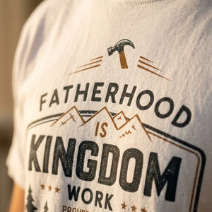 Fatherhood is Kingdom Work T-Shirt for Dads - Detail Lifestyle