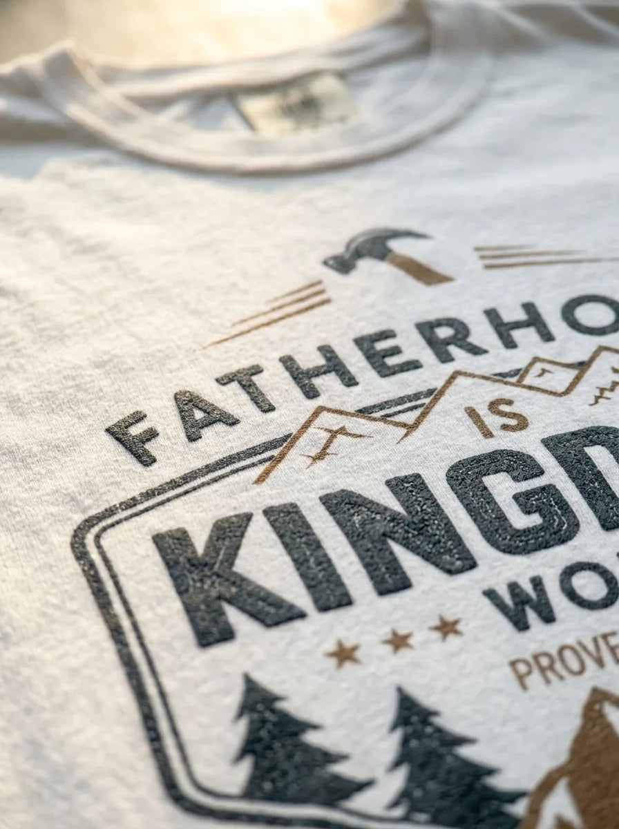 Fatherhood is Kingdom Work Long Sleeve Tee - Detail Lifestyle