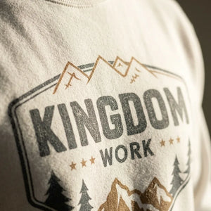 Fatherhood is Kingdom Work Sweatshirt | Comfort Colors - Detail Lifestyle
