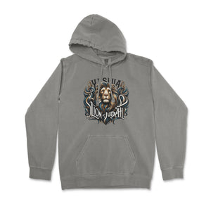 Yeshua, Lion of Judah Hoodie – Roar Your Faith Premium Christian Hoodie - front view