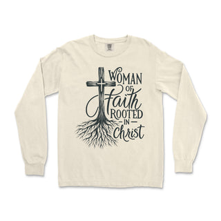 Woman of Faith Rooted in Christ Long Sleeve Long Sleeve T-Shirt - front view