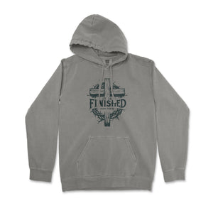 It Is Finished Cross & Thorns Comfort Colors Premium Christian Hoodie - front view