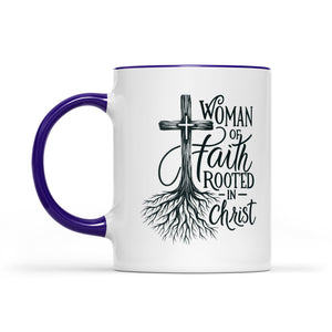 Rooted in Christ Woman of Faith Two-Tone Ceramic Two-Tone Ceramic Faith Mug - front view