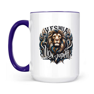 Yeshua Two-Tone Ceramic Faith Mug - front view