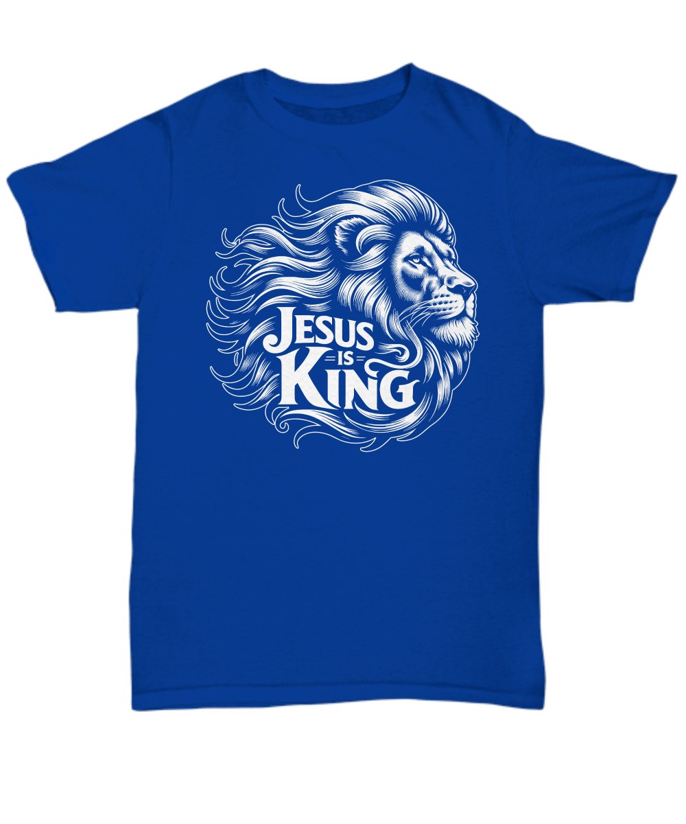 Jesus Is King Shirt - Majestic Lion of Judah Design