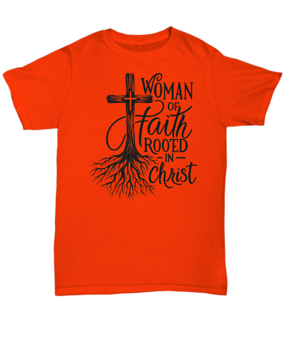 Rooted In Christ Shirt - Empowered Woman Of Faith Tee