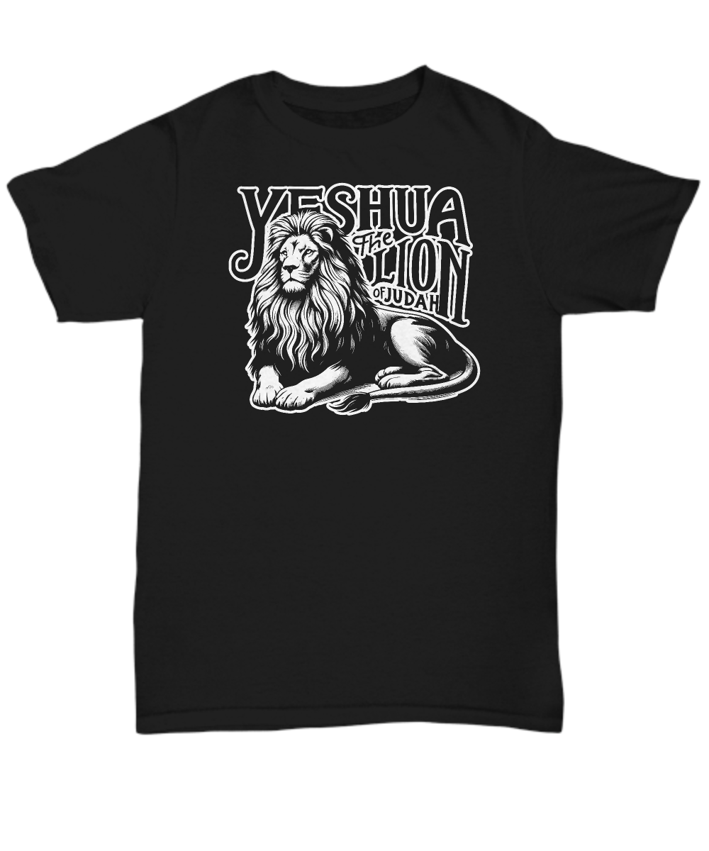 Yeshua The Lion Of Judah Unisex Tee - Jesus is King Shirt, Perfect Gift for Christian Believers and Worship Events