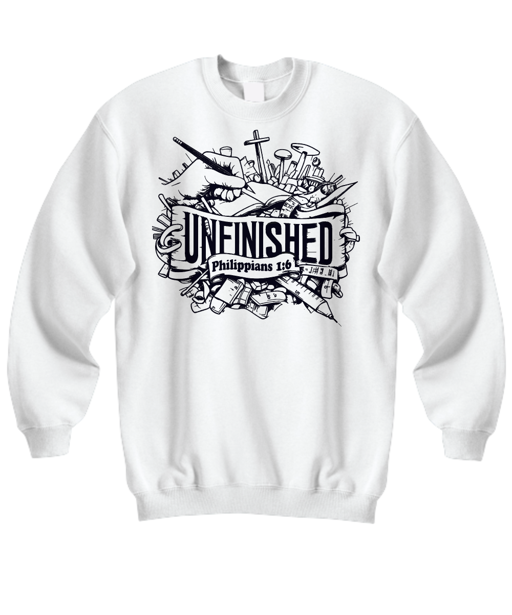 He's Not Done With Me: 'Unfinished Philippians 1:6' Crewneck