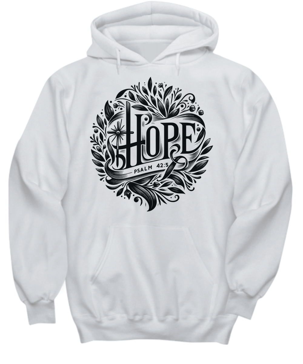 'Hope in God' Psalm 42:5 Encouragement Hoodie