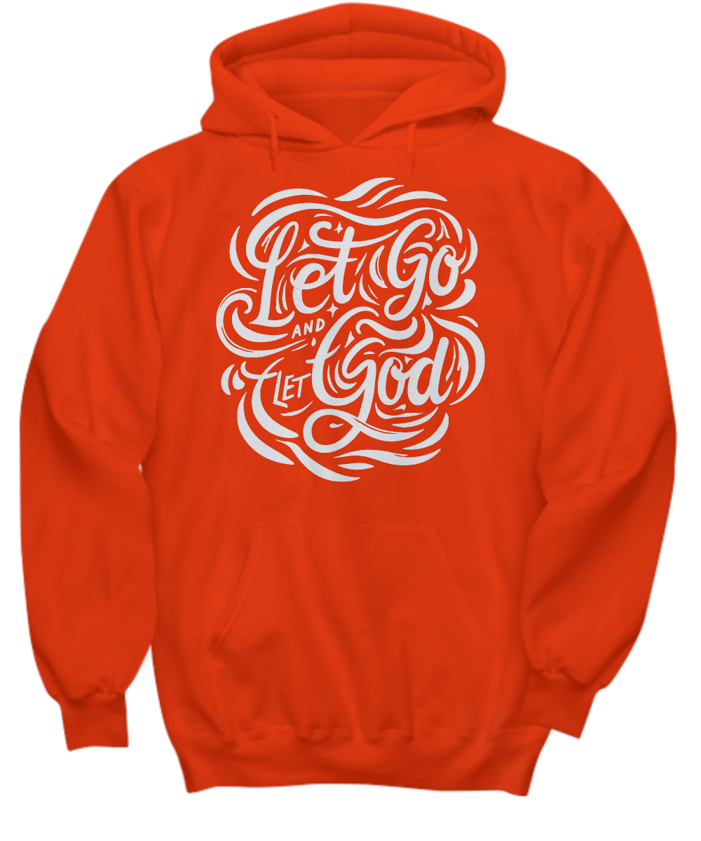 Let Go And Let God Christian Hoodie - Faith Hope Love Inspirational Pullover - Perfect Gift for Believers, Church Events & Spiritual Retreats