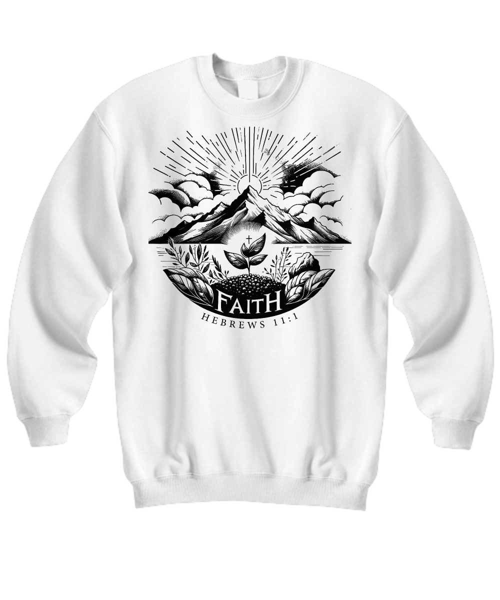 Faith Hebrews 11:1 Sweatshirt - Bible Verse Apparel