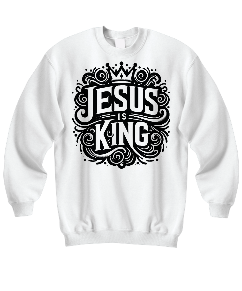 Express Your Belief: Jesus Is King Christian Sweatshirt