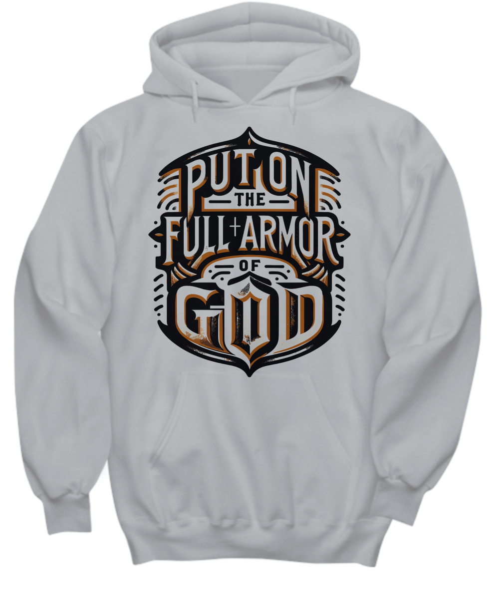 'Full Armor of God' Ephesians 6:11 Bible Verse Hoodie - Divine Protection