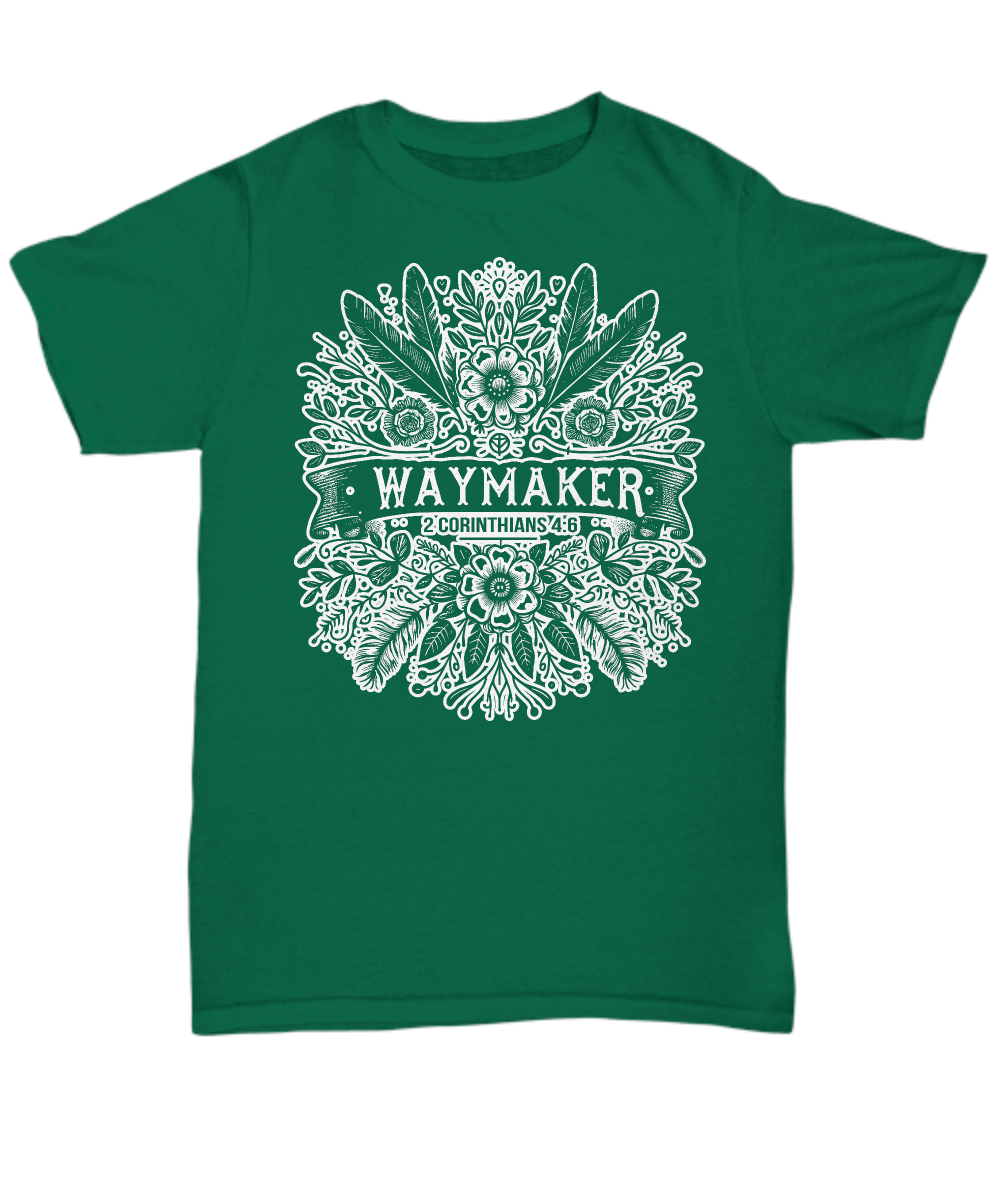 Waymaker - 2 Corinthians 4:6: God's Light in Darkness - Christian Scripture Tee