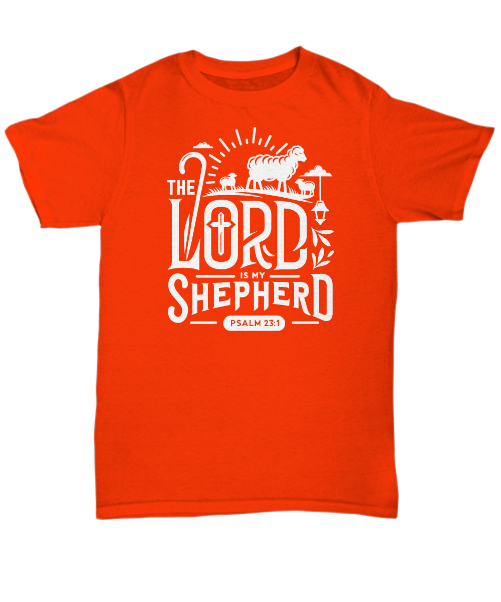 The Lord is my Shepherd Psalm 23:1' Christian Unisex T-Shirt, Bible Verse Tee, Ideal Gift for Church Events & Spiritual Gatherings