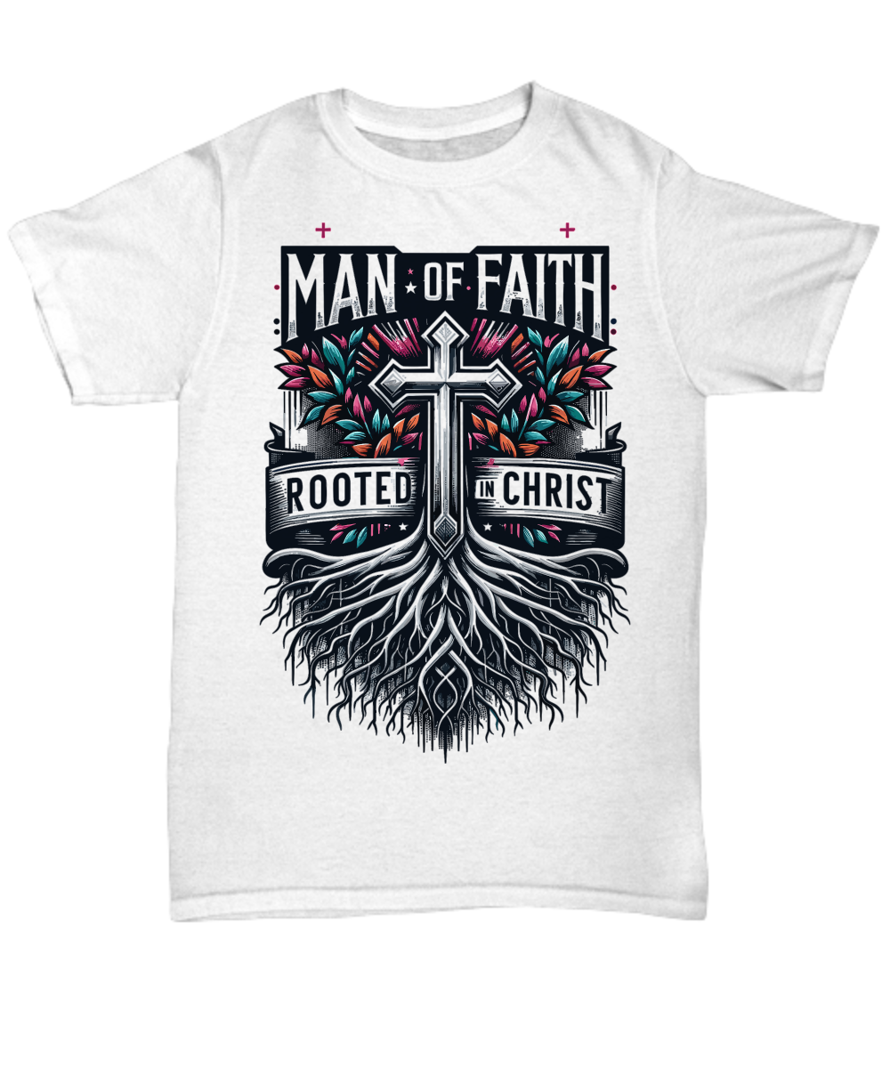 "Man of Faith Rooted in Christ" Shirt: Stand Firm in Your Beliefs