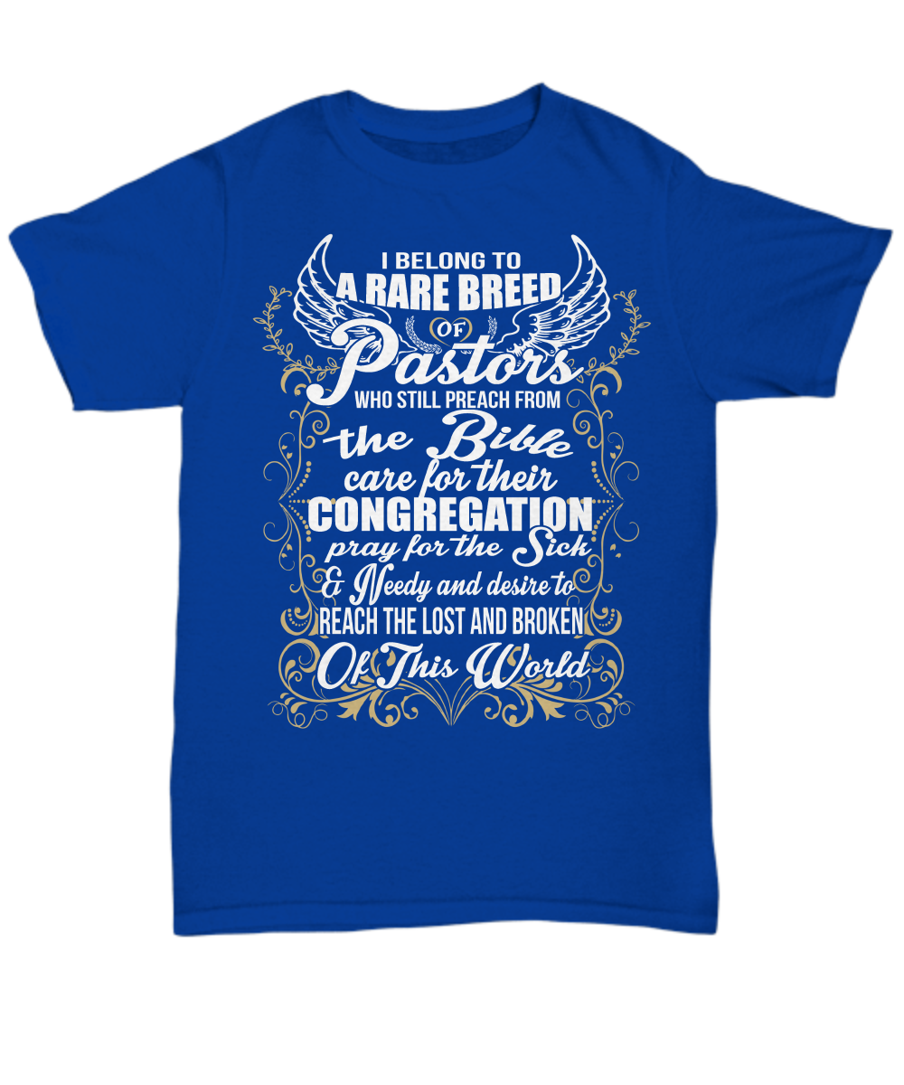 Rare Breed Pastor Shirt - Proud Pastor Appreciation Gift - Boldly Preaching & Caring, True Bible Preacher