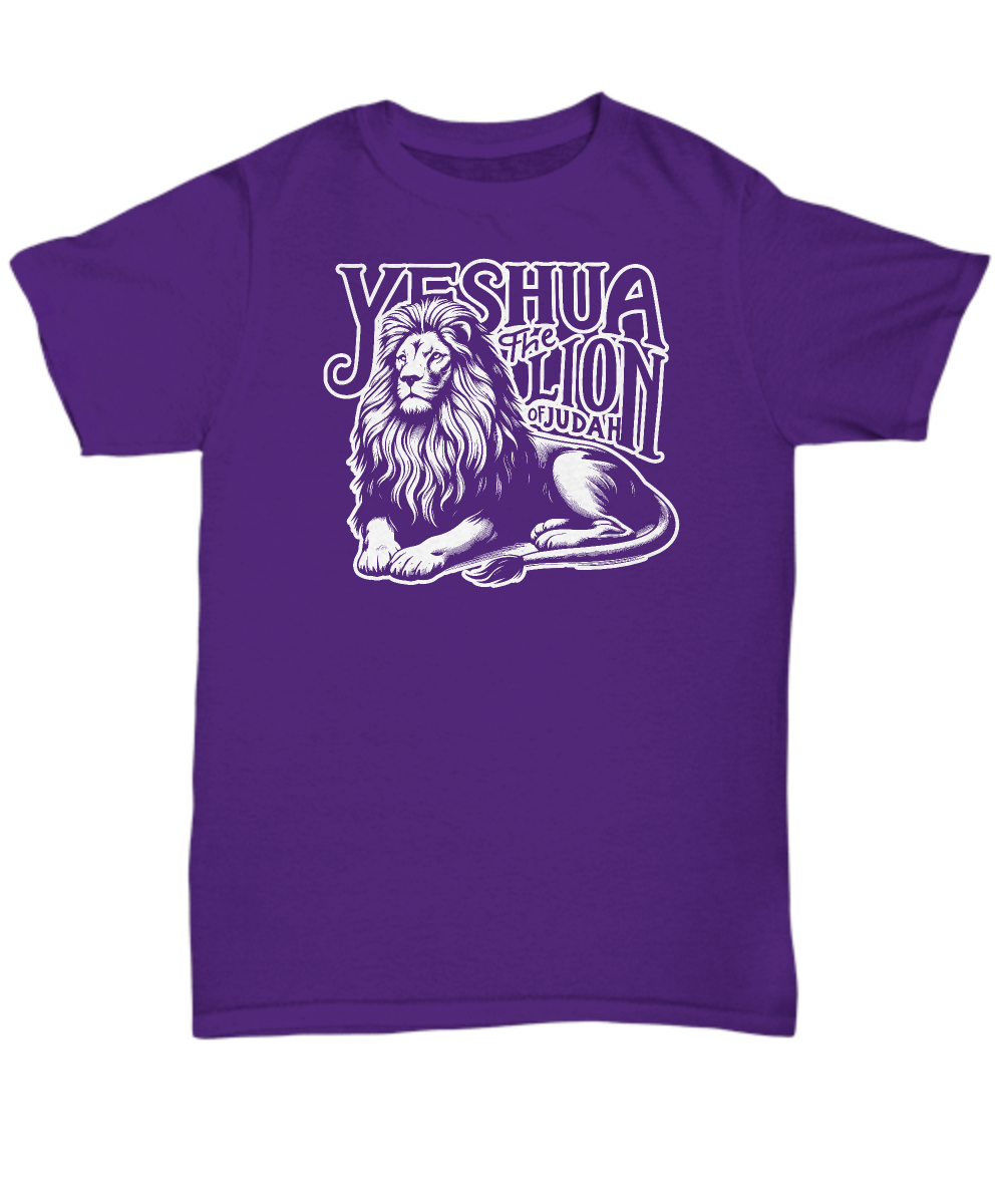 Yeshua The Lion Of Judah Unisex Tee - Jesus is King Shirt, Perfect Gift for Christian Believers and Worship Events