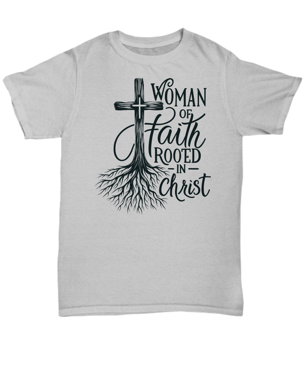 Rooted In Christ Shirt - Empowered Woman Of Faith Tee