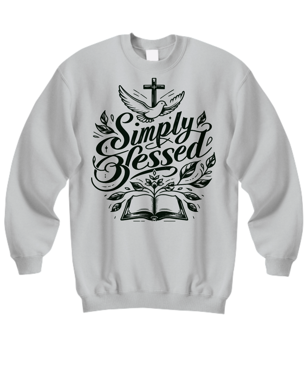 Everyday Grace: 'Simply Blessed' Cozy Christian Sweatshirt