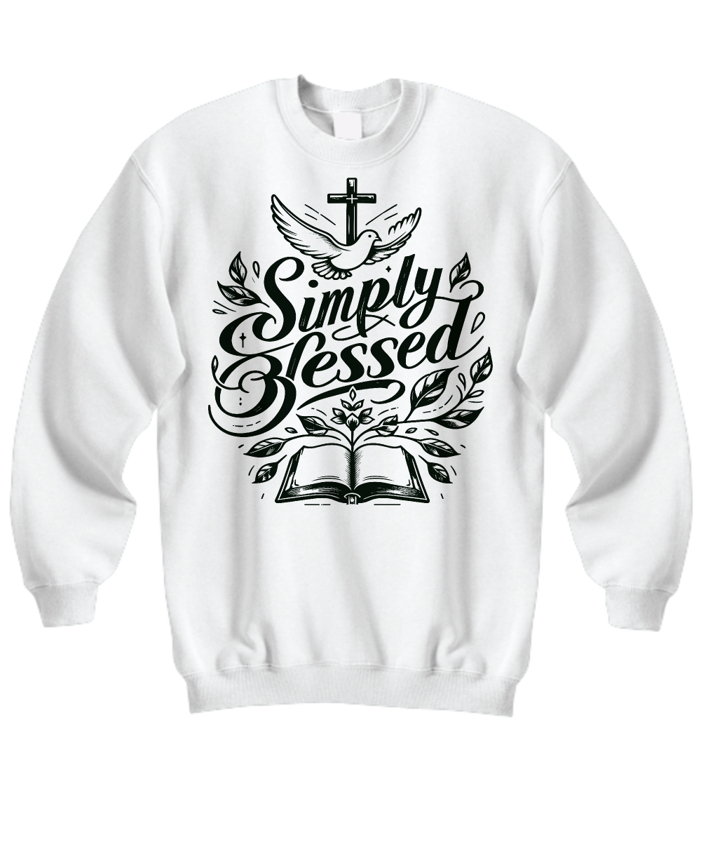 Everyday Grace: 'Simply Blessed' Cozy Christian Sweatshirt