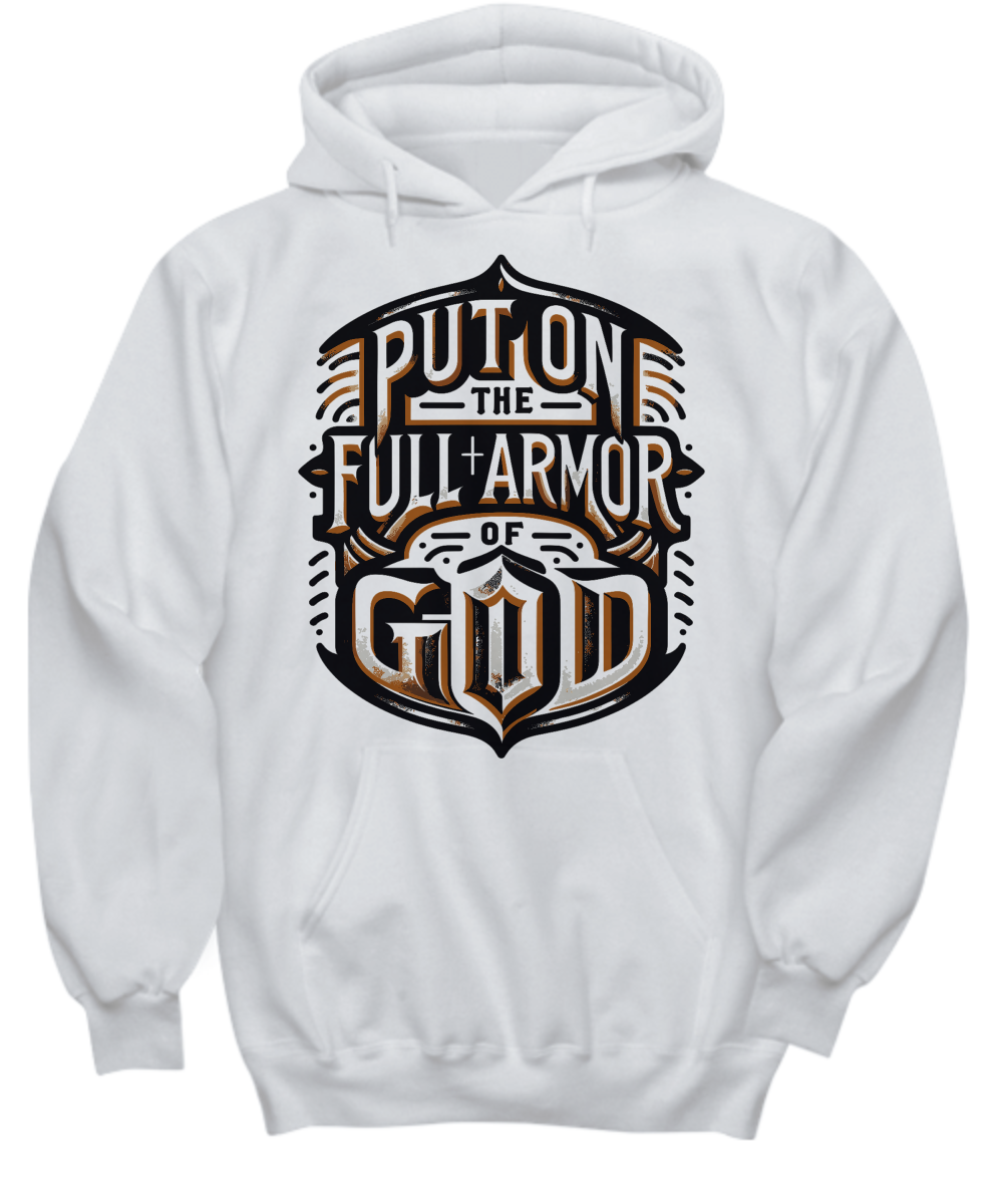 'Full Armor of God' Ephesians 6:11 Bible Verse Hoodie - Divine Protection