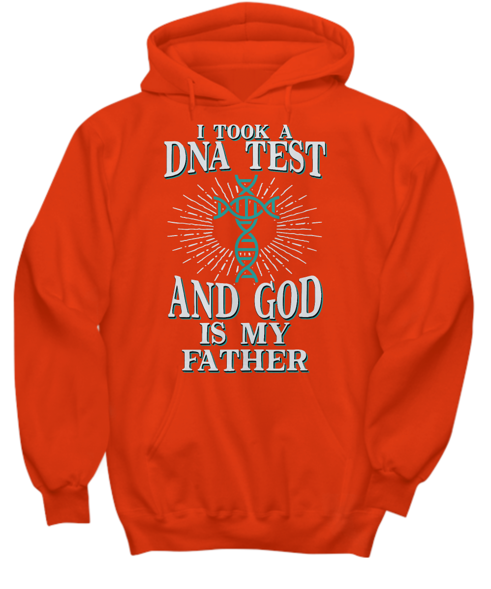 'I Took a DNA Test and God Is My Father' Christian Hoodie - Inspirational Faith Hope Love Gift for Family and Friends